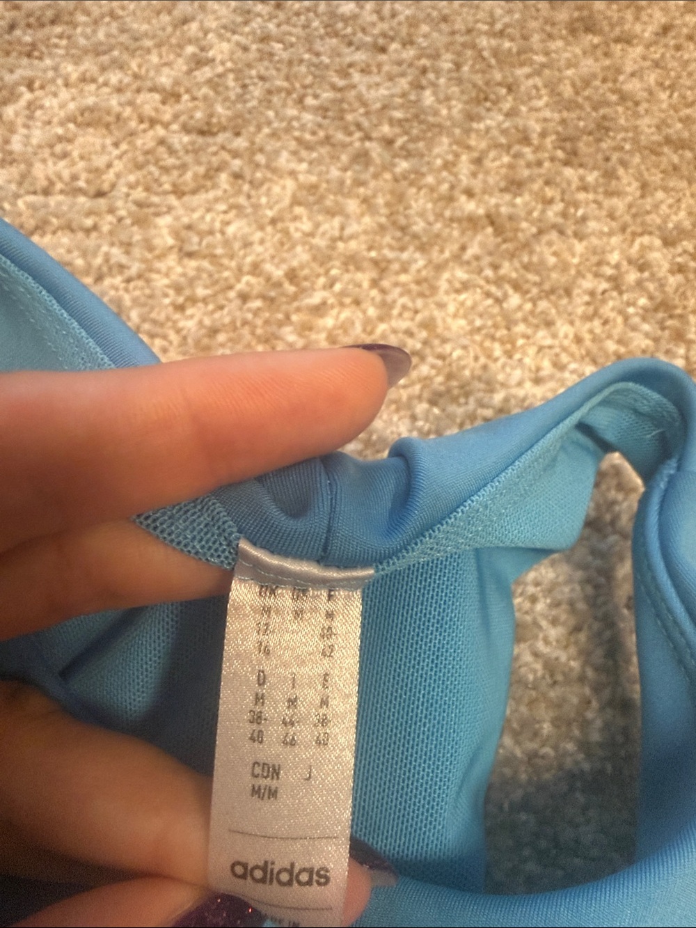 adidas Teal Racerback Performance Tank Top - Picture 3 of 5